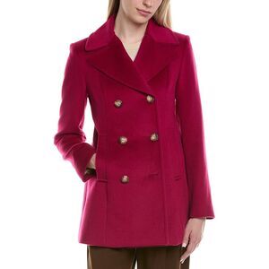 Fleurette Womens  Wool-Blend Coat, Pink